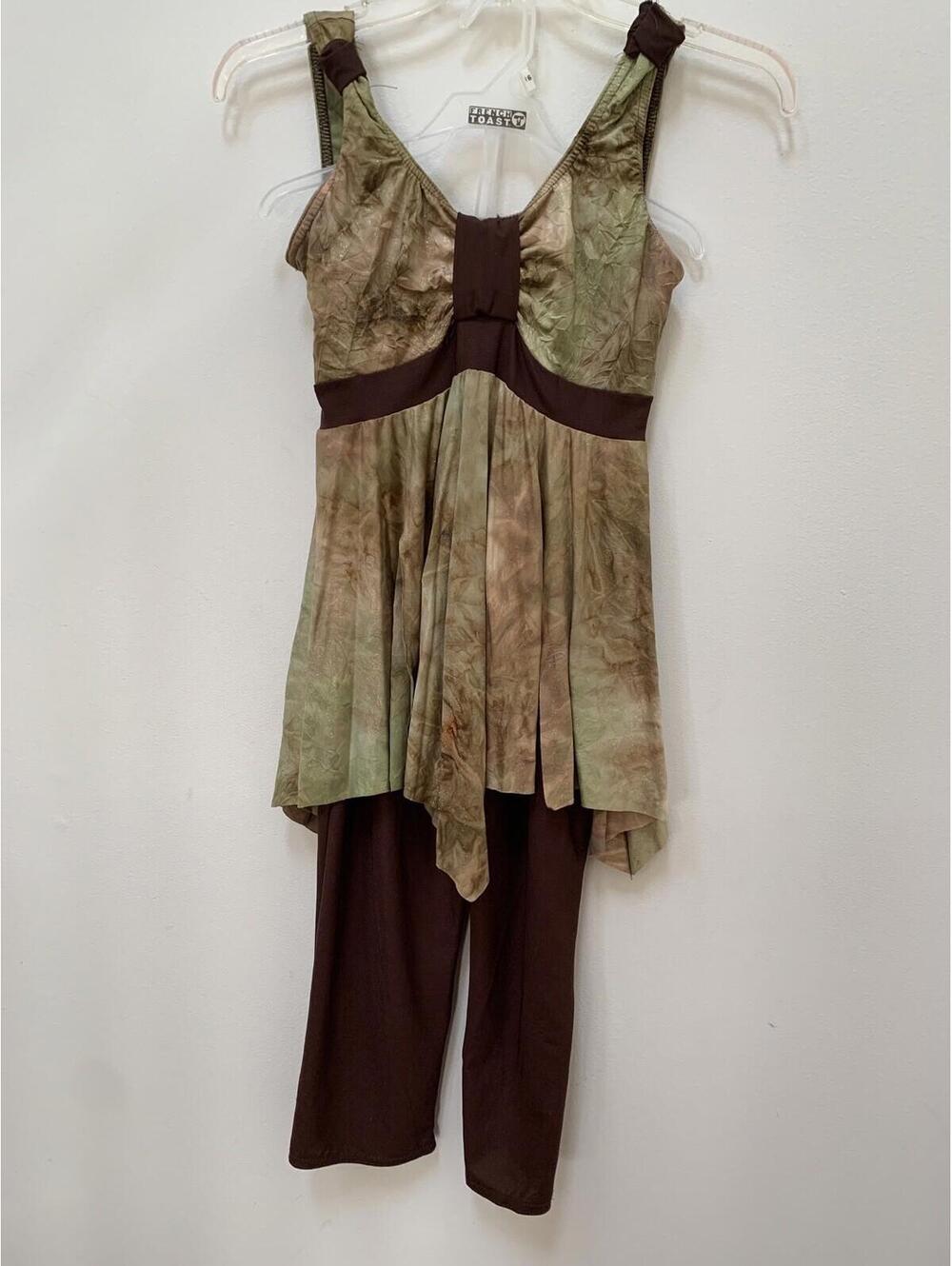 A Wish Come True Brown&Green Tunic Set Dance/Halloween Costume - Adult Small